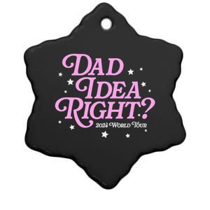 Dad Idea Right 2024 Funny FatherS Day Gift Ceramic Star Ornament