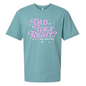 Dad Idea Right 2024 Funny FatherS Day Gift Sueded Cloud Jersey T-Shirt