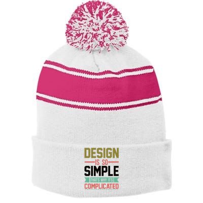 Design Is So Simple That S Why It's Complicated Stripe Pom Pom Beanie