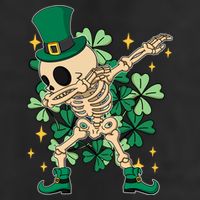 Dabbing Irish Skeleton Clover St Patricks Day Cool Comfort Performance Bucket Hat
