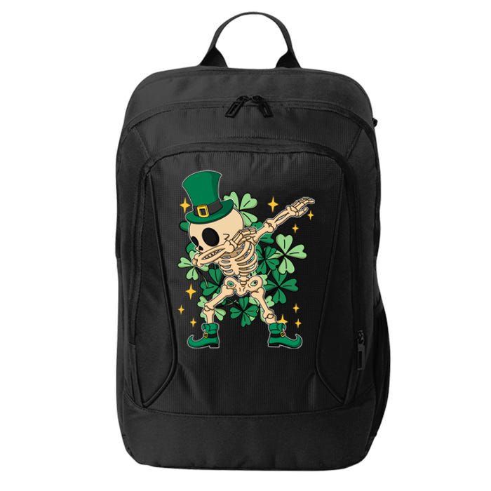 Dabbing Irish Skeleton Clover St Patricks Day City Backpack