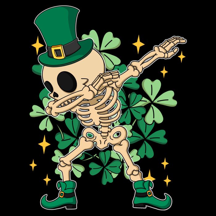 Dabbing Irish Skeleton Clover St Patricks Day Backpack