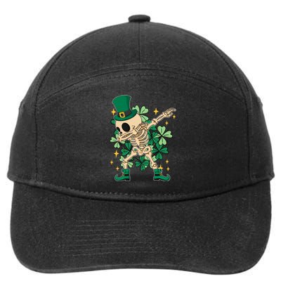 Dabbing Irish Skeleton Clover St Patricks Day 7-Panel Snapback Hat