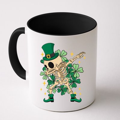 Dabbing Irish Skeleton Clover St Patricks Day Mug