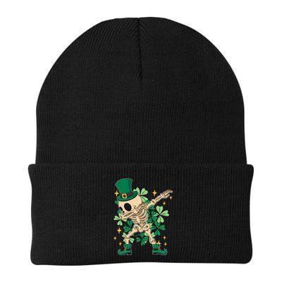 Dabbing Irish Skeleton Clover St Patricks Day Beanie
