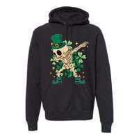 Dabbing Irish Skeleton Clover St Patricks Day Premium Hoodie