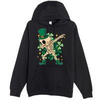 Dabbing Irish Skeleton Clover St Patricks Day Premium Pullover Hoodie