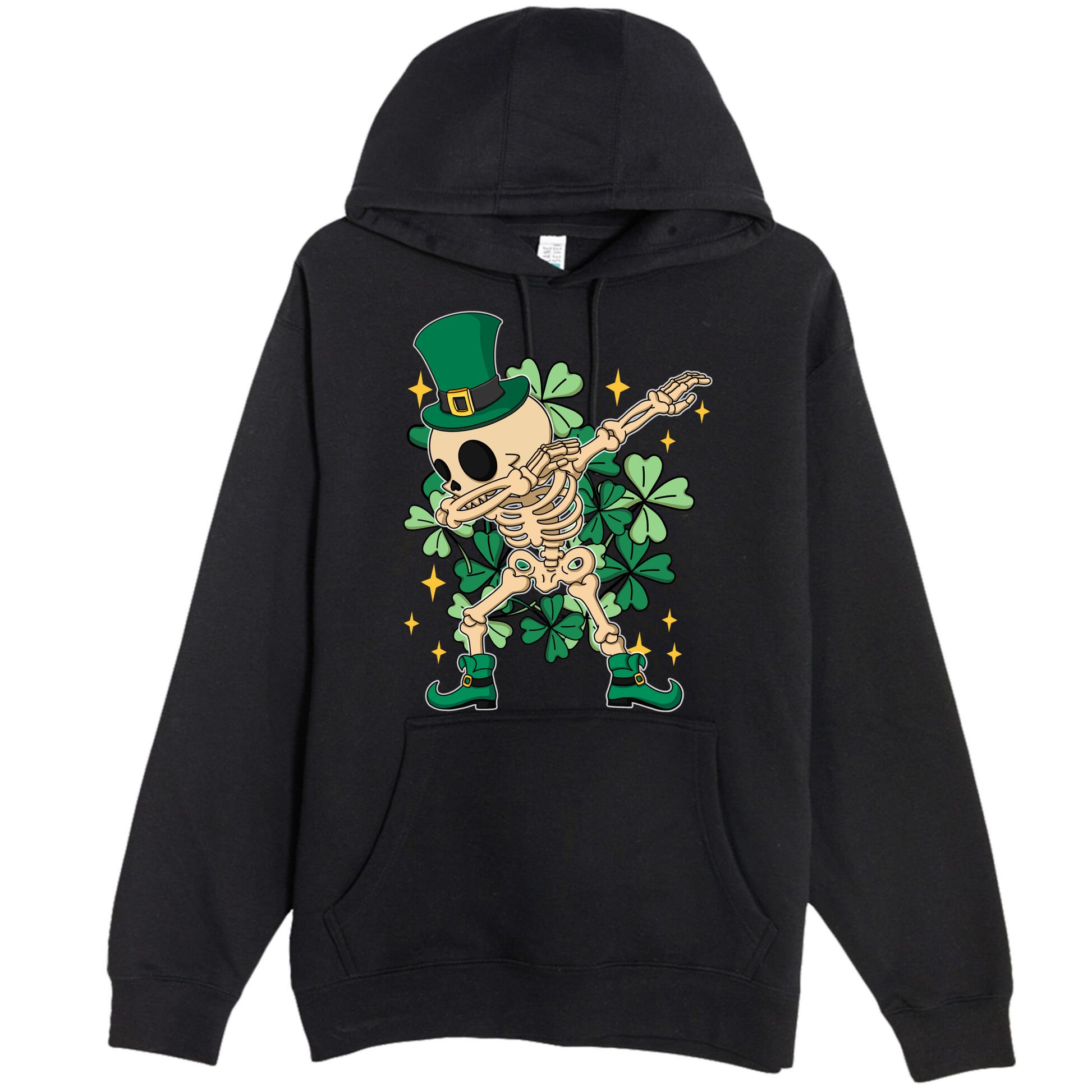 Dabbing Irish Skeleton Clover St Patricks Day Premium Pullover Hoodie