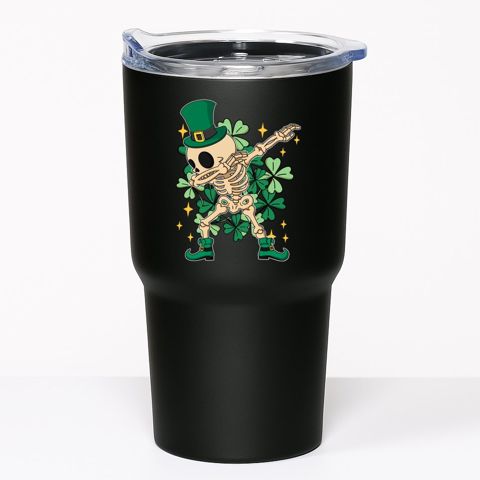 Dabbing Irish Skeleton Clover St Patricks Day Tumbler