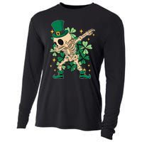 Dabbing Irish Skeleton Clover St Patricks Day Cooling Performance Long Sleeve Crew