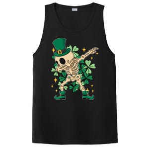 Dabbing Irish Skeleton Clover St Patricks Day PosiCharge Competitor Tank