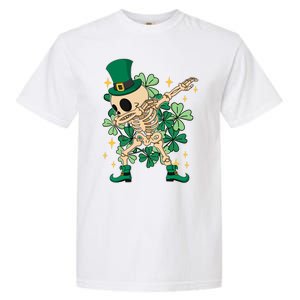 Dabbing Irish Skeleton Clover St Patricks Day Garment-Dyed Heavyweight T-Shirt