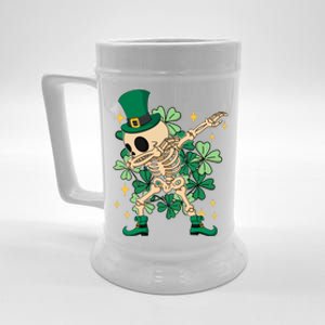 Dabbing Irish Skeleton Clover St Patricks Day Beer Stein