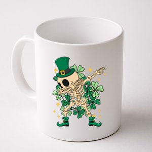 Dabbing Irish Skeleton Clover St Patricks Day Coffee Mug