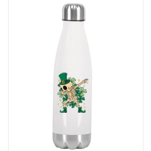 Dabbing Irish Skeleton Clover St Patricks Day Stainless Steel Insulated Water Bottle