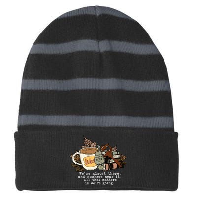 Dragonfly Inn Stars Hollow Luke’S Diner Striped Beanie with Solid Band