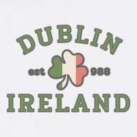 Dublin Ireland Saint Patricks Day Green Shamrock Gifts Hoodie Button