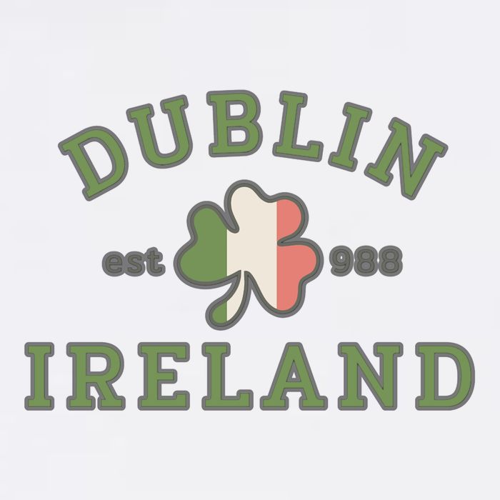 Dublin Ireland Saint Patricks Day Green Shamrock Gifts Hoodie Button