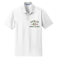 Dublin Ireland Saint Patricks Day Green Shamrock Gifts Hoodie Dry Zone Grid Polo