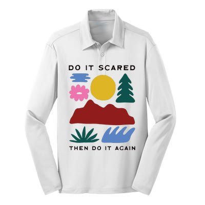 Do It Scared Silk Touch Performance Long Sleeve Polo