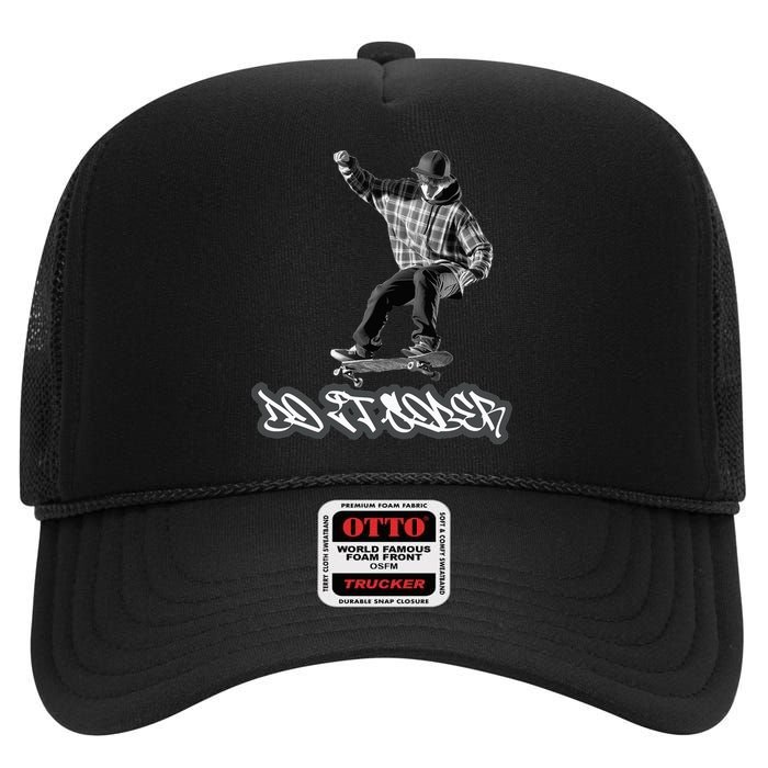 Do It Sober Aa & Na Sayings Gifts High Crown Mesh Back Trucker Hat