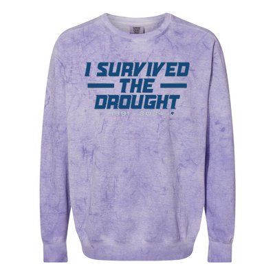 Detroit I Survived The Drought Colorblast Crewneck Sweatshirt