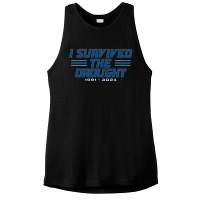 Detroit I Survived The Drought Ladies PosiCharge Tri-Blend Wicking Tank