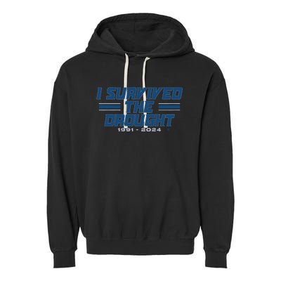 Detroit I Survived The Drought Garment-Dyed Fleece Hoodie