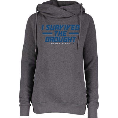 Detroit I Survived The Drought Womens Funnel Neck Pullover Hood