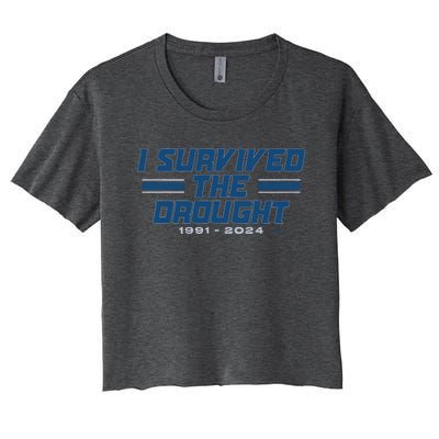 Detroit I Survived The Drought Women's Crop Top Tee