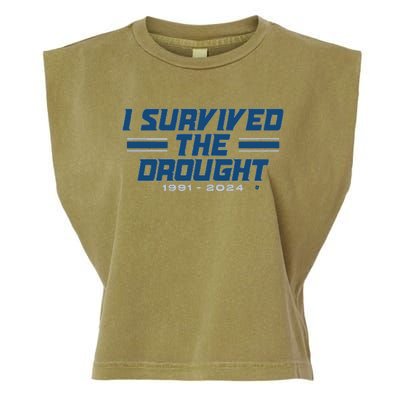 Detroit I Survived The Drought Garment-Dyed Women's Muscle Tee