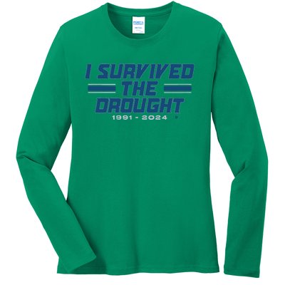 Detroit I Survived The Drought Ladies Long Sleeve Shirt