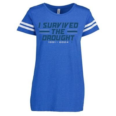 Detroit I Survived The Drought Enza Ladies Jersey Football T-Shirt