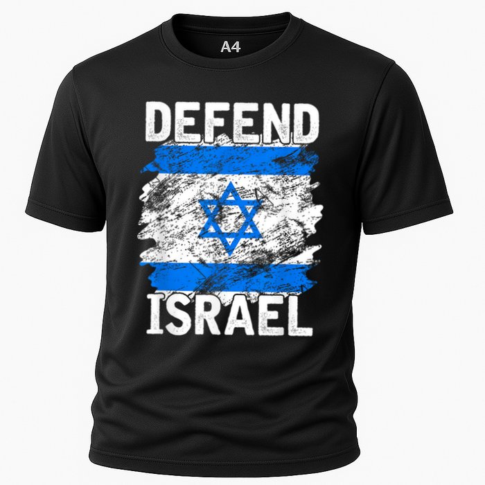 Defend Israel Support Israel I Stand With Israel Israel Flag Cooling Performance Crew T-Shirt