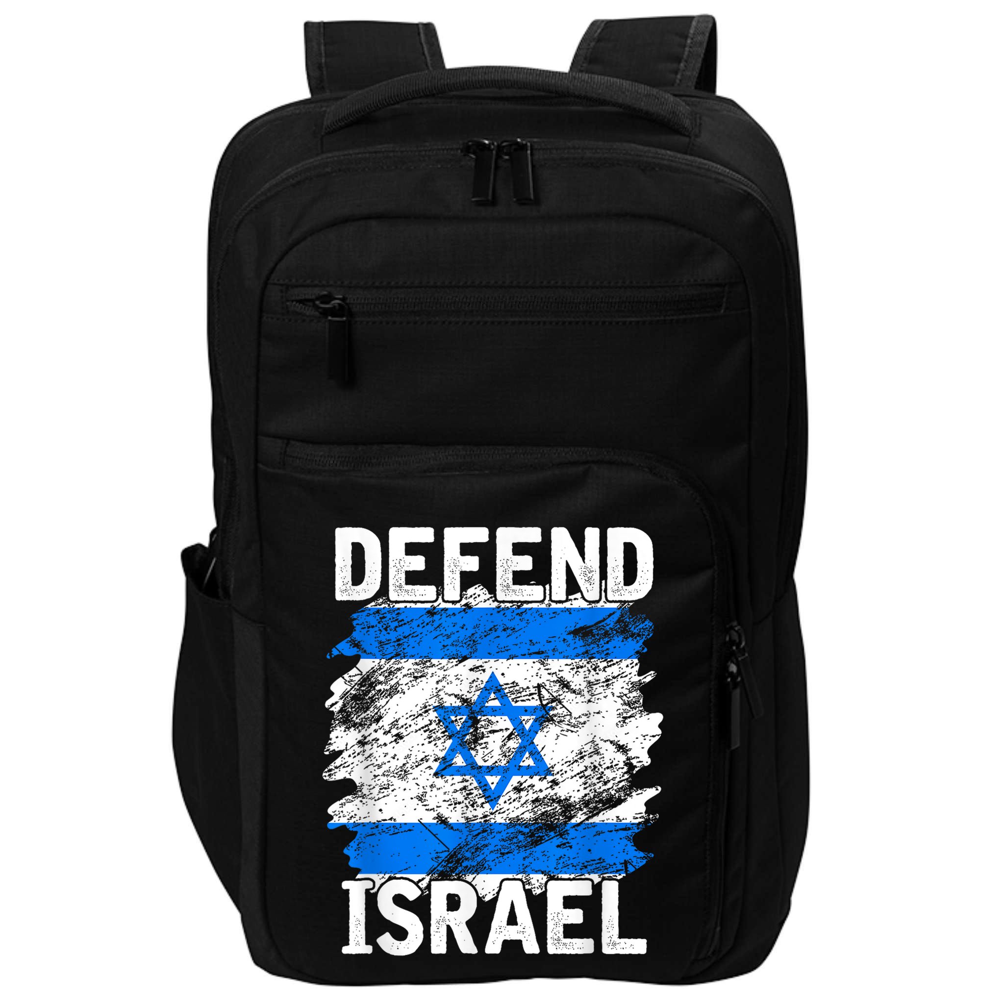 Defend Israel Support Israel I Stand With Israel Israel Flag Impact Tech Backpack