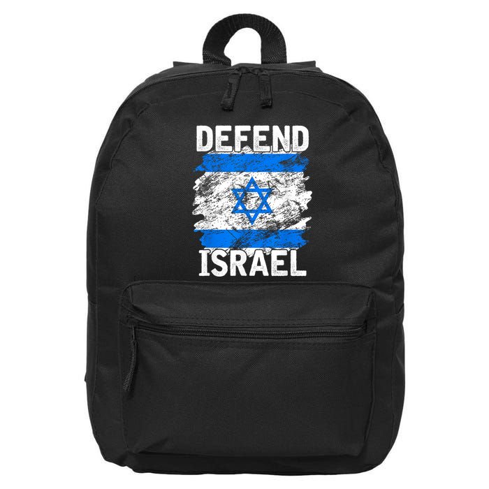 Defend Israel Support Israel I Stand With Israel Israel Flag 16 in Basic Backpack