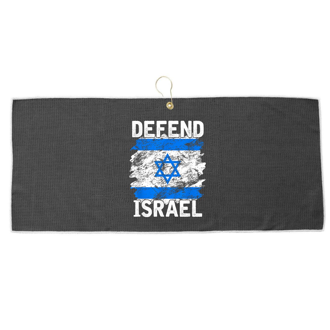 Defend Israel Support Israel I Stand With Israel Israel Flag Large Microfiber Waffle Golf Towel