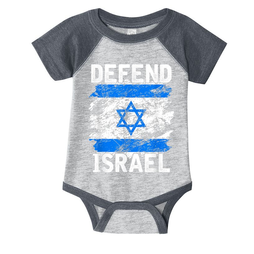 Defend Israel Support Israel I Stand With Israel Israel Flag Infant Baby Jersey Bodysuit
