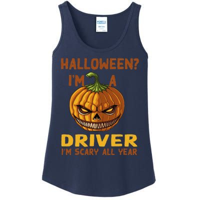 Driver Im Scary All Year Halloween Driving Spooky Motorist Ladies Essential Tank