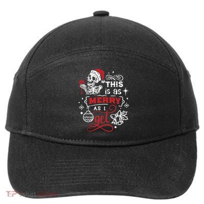 Dead Inside Skeleton Christmas Dancing Skeleton Christmas 7-Panel Snapback Hat