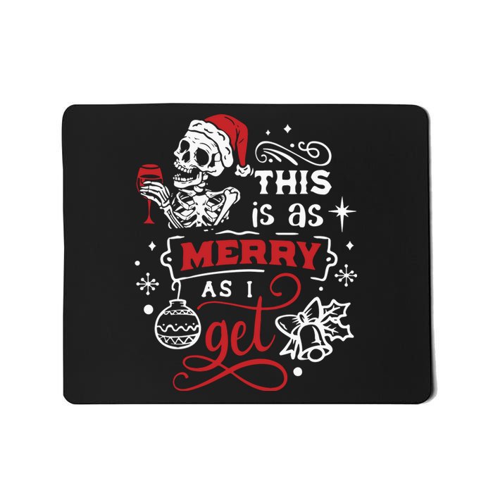 Dead Inside Skeleton Christmas Dancing Skeleton Christmas Mousepad