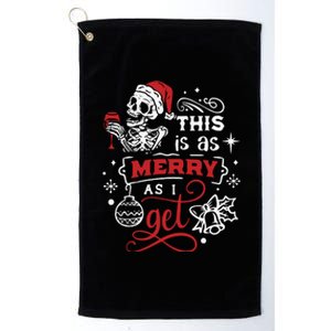 Dead Inside Skeleton Christmas Dancing Skeleton Christmas Platinum Collection Golf Towel