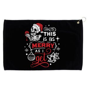 Dead Inside Skeleton Christmas Dancing Skeleton Christmas Grommeted Golf Towel