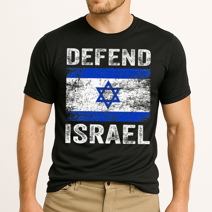 Defend Israel Support Israel I Stand With Israel Israel Flag Cooling Performance Crew T-Shirt