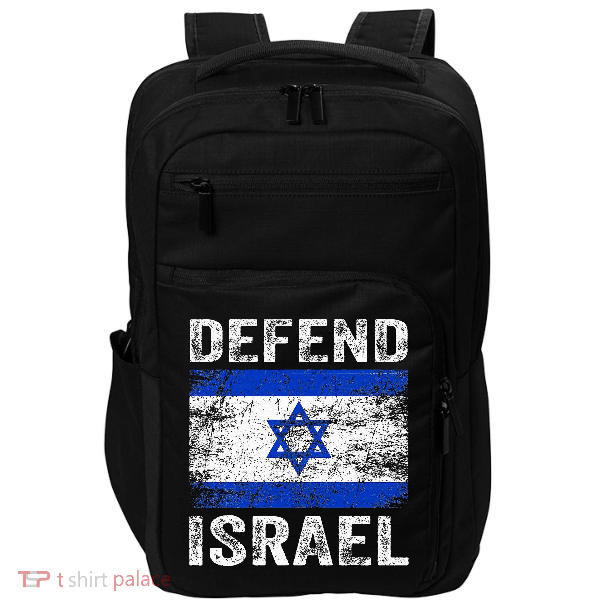 Defend Israel Support Israel I Stand With Israel Israel Flag Impact Tech Backpack