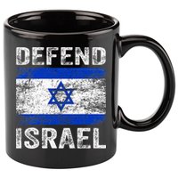 Defend Israel Support Israel I Stand With Israel Israel Flag 11oz C Handle Ceramic Mug