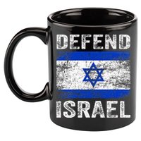 Defend Israel Support Israel I Stand With Israel Israel Flag 11oz C Handle Ceramic Mug