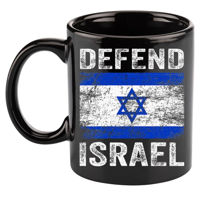 Defend Israel Support Israel I Stand With Israel Israel Flag 11oz C Handle Ceramic Mug
