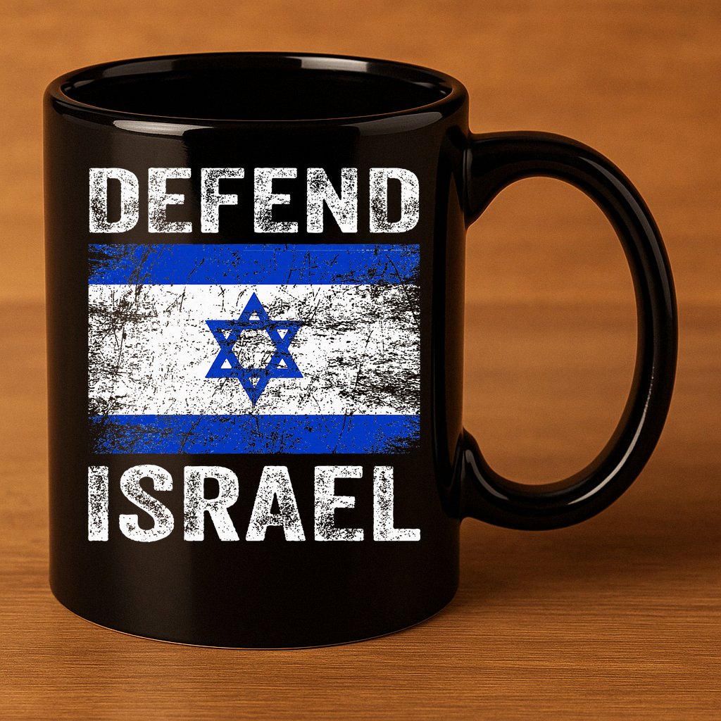 Defend Israel Support Israel I Stand With Israel Israel Flag 11oz C Handle Ceramic Mug