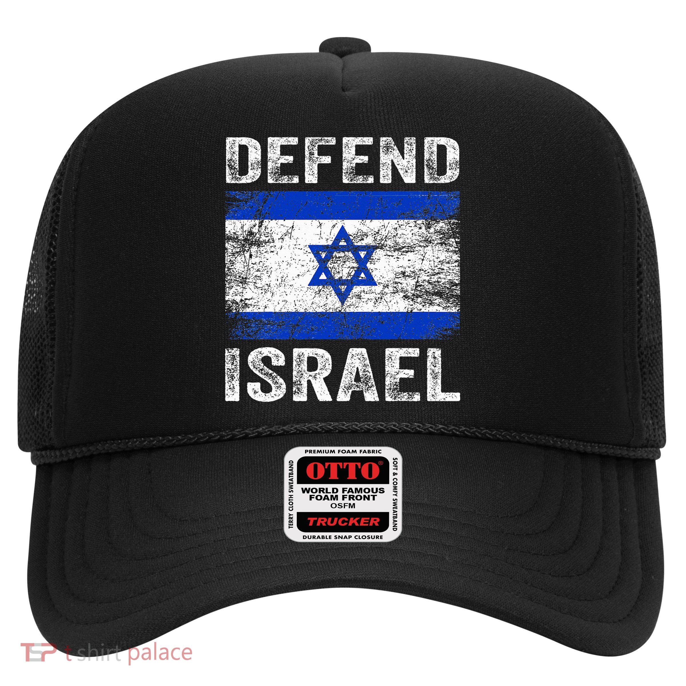 Defend Israel Support Israel I Stand With Israel Israel Flag Trucker Hat